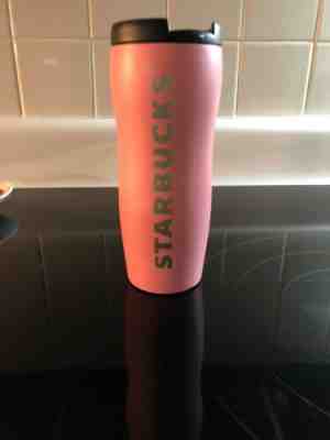 Starbucks Stainless Tumbler Pink Lucy Curve 12 Oz.