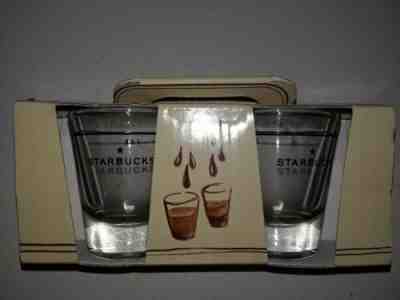 Set of 2Starbucks Coffee 2006 Espresso 1 OZ Shot Glasses Black Star Logo Set NIB - Sold on eBay Nov, 12th 2019 for $15.00