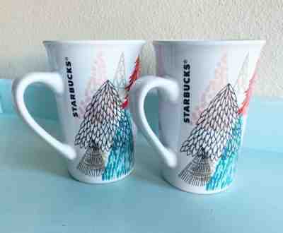 Lot of 2 Starbucks 2018 Holiday Christmas Tree Tall Latte Mug 16 oz - Sold on eBay Nov, 12th 2019 for $18.00