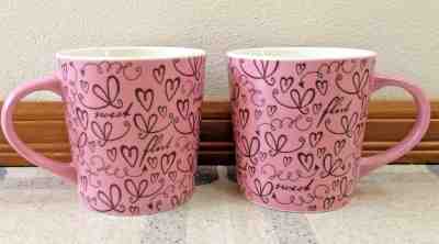NEW Starbucks PINK "FLIRT" COFFEE MUG set of 2 EXCELLENT! - Sold on eBay Nov, 12th 2019 for $15.00