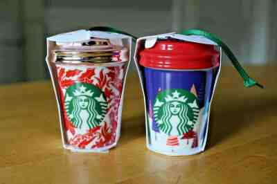 STARBUCKS 2017 ASIA RELEASED NIGHT FOREST AND POINSETTIA HOLIDAY ORNAMENTS - Sold on eBay Nov, 12th 2019 for $33.75