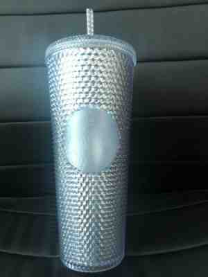 Starbucks 2019 BLING PLATINUM Studded Tumbler Venti 24oz Holiday ON HAND - Sold on eBay Nov, 12th 2019 for $29.99