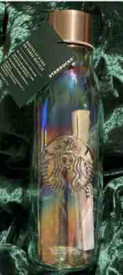 Starbucks Holiday 2019 Iridescent 20 oz glass water bottle - Sold on eBay Nov, 12th 2019 for $39.85