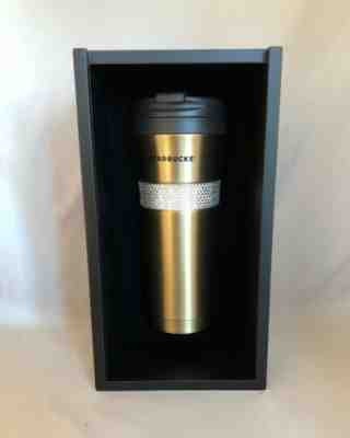 Starbucks Max Gold Swarovski Crystal Stainless Steel Tumbler 16 Oz 2014. NWB! - Sold on eBay Nov, 12th 2019 for $150.00