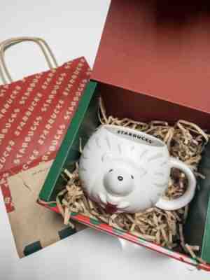 Japan Starbucks 2019 Christmas Hedgehog Mug 12oz W/ Box & Bag - Sold on eBay Nov, 12th 2019 for $30.00