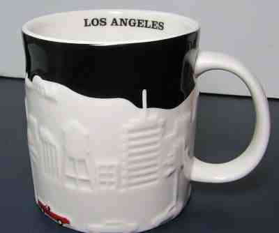 Starbucks Los Angeles Coffee Mug Embossed Relief Skyline Collectors Cup 2012 - Sold on eBay Nov, 12th 2019 for $19.00