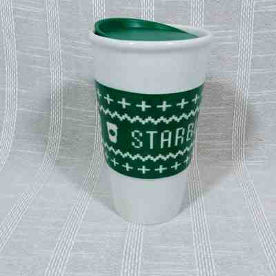 Starbucks Holiday Travel Mug Tall Cozy Knit Sweater 2016 New - Sold on eBay Nov, 12th 2019 for $17.59