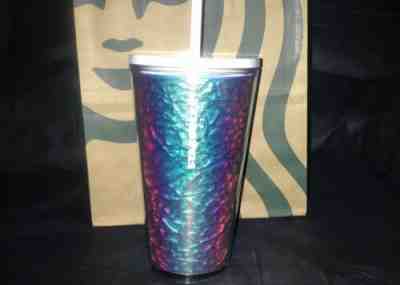 2019 Starbucks Holiday 16 Oz Iridescent Mermaid Tumbler Cold Reusable Cup New - Sold on eBay Nov, 12th 2019 for $17.50