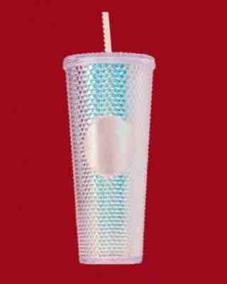 NEW STARBUCKS 2019 Platinum Studded Cold Cup Tumbler WINTER HOLIDAY 24oz  - Sold on eBay Nov, 12th 2019 for $19.99