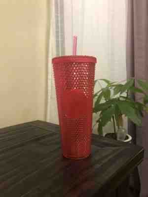 One Holiday Starbucks 2019 Venti Bling Iridescent Hot PINK Studded Cup Tumbler - Sold on eBay Nov, 12th 2019 for $27.00