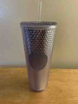 Starbucks 2019 Bling Platinum Studded Cold Cup Tumbler Silver New Winter Holiday - Sold on eBay Nov, 12th 2019 for $31.00