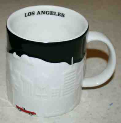 Starbucks Los Angeles Collector Series mug 2012 black/white skyline city relief - Sold on eBay Nov, 12th 2019 for $20.00