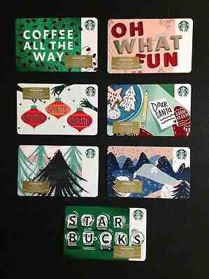 ???????? 2019 STARBUCKS CHRISTMAS " I " MARKER GIFT CARD -- ( 7 PCS. ) - NEW - Sold on eBay Nov, 12th 2019 for $16.49