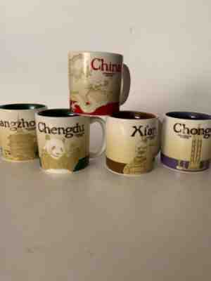 STARBUCKS Limited Edition Espresso Mini Mugs Set 5 CHINA  3 oz Demitasse - Sold on eBay Nov, 11th 2019 for $49.00