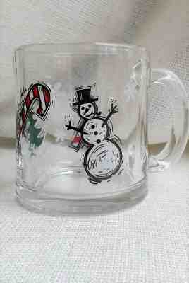 Starbucks 'Holiday Icon' Christmas Tree Snowman Candy Cane Glass Coffee Mug - Sold on eBay Nov, 11th 2019 for $17.13
