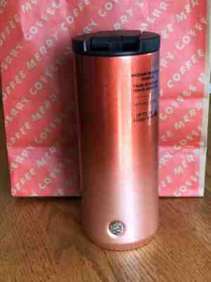 NEW Starbucks HOLIDAY 2019 Tumbler Pink Hombre Stainless Steel Flip-Top 12oz - Sold on eBay Nov, 11th 2019 for $30.00