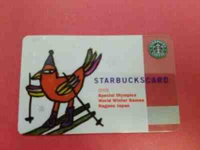 STARBUCKS Japan Nagano 2005 Special Olympics Winter Gift Card w/Matching Sleeve! - Sold on eBay Nov, 11th 2019 for $17.70