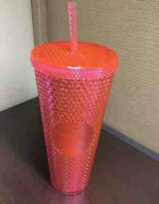 NEW STARBUCKS 2019 Neon Pink Studded Cold Cup Tumbler Christmas HOLIDAY On Hand - Sold on eBay Nov, 11th 2019 for $42.00