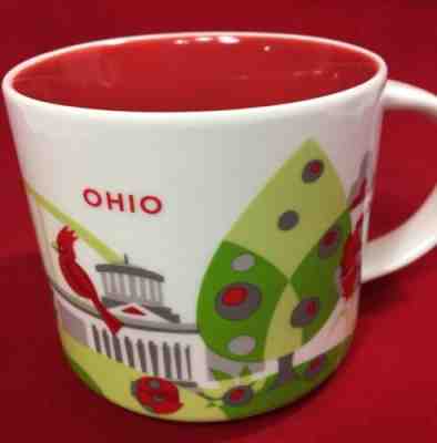 Starbucks Ohio Coffee Mug Cup You Are Here Collection 14 oz Red White Never Used - Sold on eBay Nov, 11th 2019 for $20.00
