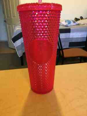 STARBUCKS 2019 HOT PINK IRIDESCENT STUDDED Cold Cup Tumbler SAME DAY SHIPPING - Sold on eBay Nov, 11th 2019 for $30.00
