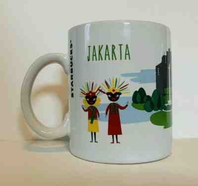 Starbucks Indonesia Jakarta Series Coffee Mug 2014 Demitasse Artsy Espresso - Sold on eBay Nov, 11th 2019 for $24.99