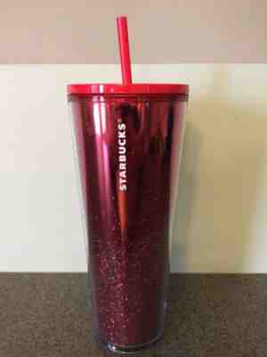Starbucks 2019 Christmas Holiday Red Cascading Glitter Tumbler 24oz. New - Sold on eBay Nov, 11th 2019 for $50.00