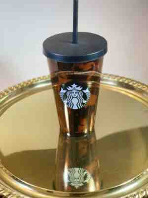 New Starbucks Mocha Swirl Print Tumbler Black/Brown 16 oz, Grande Cold Cup Limit - Sold on eBay Nov, 11th 2019 for $17.40