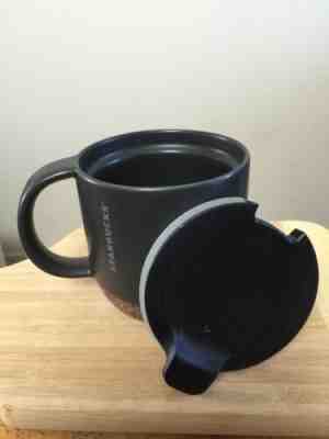 Starbucks Travel Coffee Mug Black Cork Bottom - 2016 12 Fl Oz with Lid - Sold on eBay Nov, 11th 2019 for $24.99