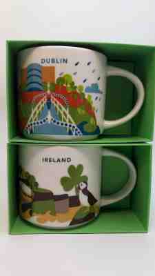 2 NEW IRISH STARBUCKS 14 OZ MUGS - DUBLIN & IRELAND    - Sold on eBay Nov, 11th 2019 for $77.99