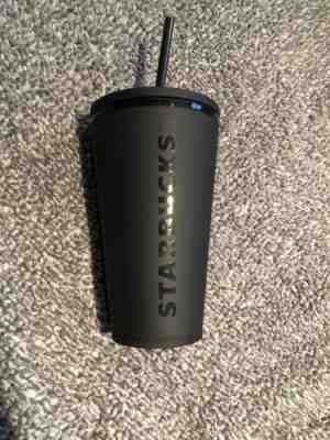 Starbucks Black matte Cold Cup With Straw - Sold on eBay Nov, 11th 2019 for $30.00