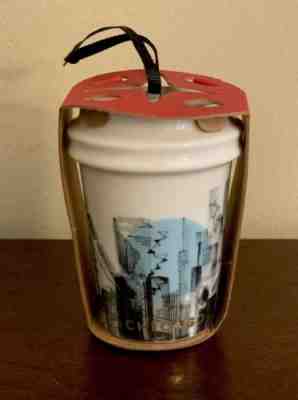 STARBUCKS US CERAMIC ORNAMENT To Go Cup "Destination Series" Chicago 2015 - Sold on eBay Nov, 11th 2019 for $16.50