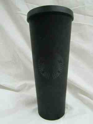 Starbucks Matte Black 24 OZ Venti Plastic Insulated Tumbler Cup No Straw 2014 - Sold on eBay Nov, 11th 2019 for $20.00