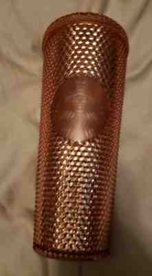 NEW..Starbucks Tumbler Iridescent Rose Gold Pink Studded Cold Cup 24 Oz 2019 - Sold on eBay Nov, 11th 2019 for $46.00