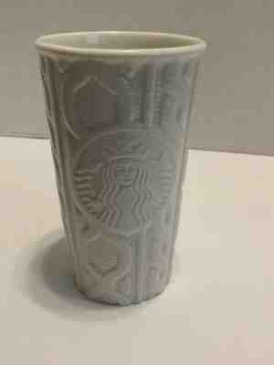 Starbucks 2016 White Cable Knit Sweater Holiday Tumbler Mug Ceramic 10 oz No Lid - Sold on eBay Nov, 11th 2019 for $17.99