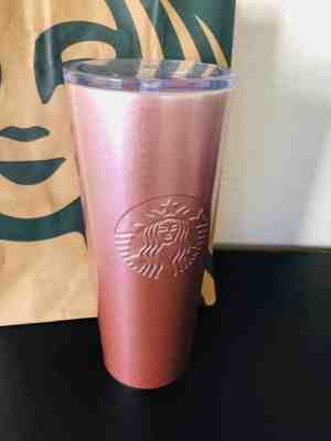 Starbucks holiday 2018 glitter pink 24oz tumbler cup  - Sold on eBay Nov, 11th 2019 for $29.95