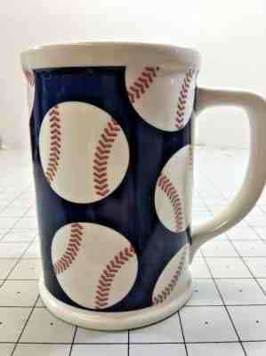 Starbucks Baseball Ceramic Coffee Mug Cup 16 oz. Red White Blue 2007 5" Tall - Sold on eBay Nov, 11th 2019 for $19.99