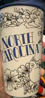 Starbucks North Carolina Ceramic Travel Mug, Brand New, Never Used With Tags - Sold on eBay Nov, 11th 2019 for $39.99