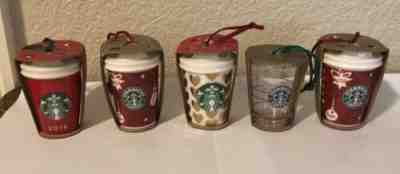 Lot Of 5 New Starbucks Coffee Christmas Tree Mug Cup Ornaments 2009 & 2015 - Sold on eBay Nov, 11th 2019 for $32.00