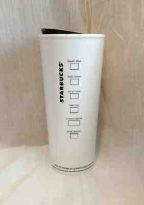 Starbucks 2014 Traditional Green Siren Ceramic Travel Tumbler 16oz Mug Black Lid - Sold on eBay Nov, 11th 2019 for $18.95
