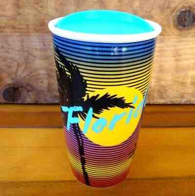 2016 Starbucks FLORIDA Palm Trees/Golden Sun 12 Oz. Coffee/Tea Travel Mug -New - Sold on eBay Nov, 10th 2019 for $19.99