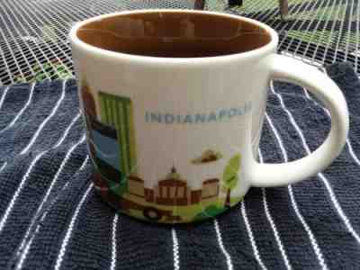 Starbucks You Are Here YAH Indianapolis Indiana 14 oz Coffee MUG Cup NEW Retired - Sold on eBay Nov, 10th 2019 for $21.95