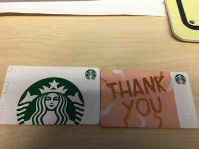 2 Starbucks Gift Cards $25+$5=30$ total. Physical cards sent by post - Sold on eBay Nov, 10th 2019 for $28.00