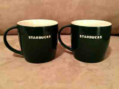 Starbucks Holiday Coffee Cup Mugs Green Holly Leaf w/ Berries 16oz 2011-Set of 2 - Sold on eBay Nov, 10th 2019 for $26.00