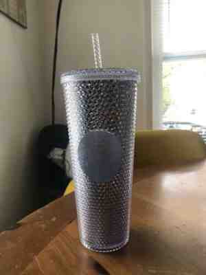 NEW STARBUCKS 2019 Venti Bling Platinum  Studded Cold Cup Tumbler WINTER HOLIDAY - Sold on eBay Nov, 10th 2019 for $35.00