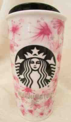 Starbucks 2016 Washington DC Cherry Blossoms Double Wall Ceramic Tumbler 12 oz - Sold on eBay Nov, 10th 2019 for $17.00