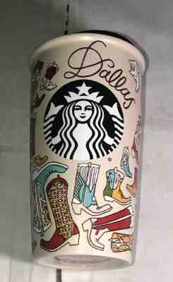   2017 Starbucks Dallas Cowboy Boots 12 Ounce Ceramic Traveler Mug Tumbler  - Sold on eBay Nov, 10th 2019 for $21.99