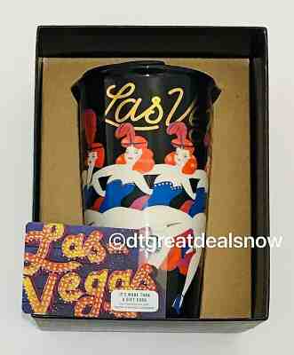 NEW Starbucks Ceramic Tumbler Mug LAS VEGAS Showgirls 12oz  Black + Gift Card - Sold on eBay Nov, 10th 2019 for $46.99