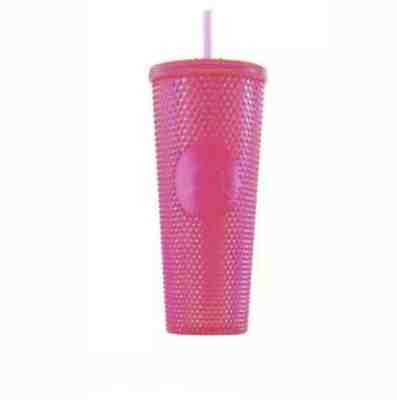 New Holiday Starbucks 2019 Venti Bling Iridescent Hot PINK Studded Cup Tumbler - Sold on eBay Nov, 10th 2019 for $39.99