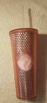 Starbucks 2019 Rose Gold Pink Radiant Sparkling Jeweled Jewel Venti 24oz Tumbler - Sold on eBay Nov, 10th 2019 for $44.49
