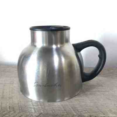 STARBUCKS  Classic Stainless Steel 16 oz. Chubby Coffee Mug Lid Non Skid - Sold on eBay Nov, 10th 2019 for $39.99